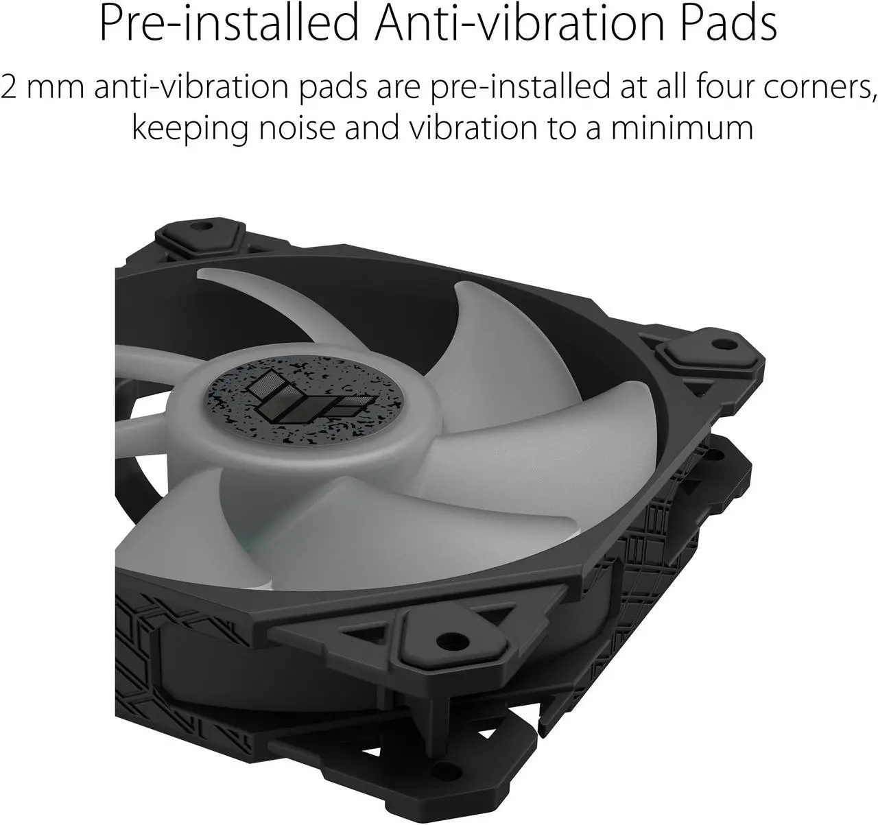 ASUS TUF Gaming TF120 ARGB Chassis Fan 3-Pin Customizable LEDs Blade, Advanced Fluid Dynamic Bearing, 120mm PWM Control, Anti-vibration Pads, Double-layer LED Array for Computer Case & Liquid Radiator Bundled with ARGB Control Hub - Image 3