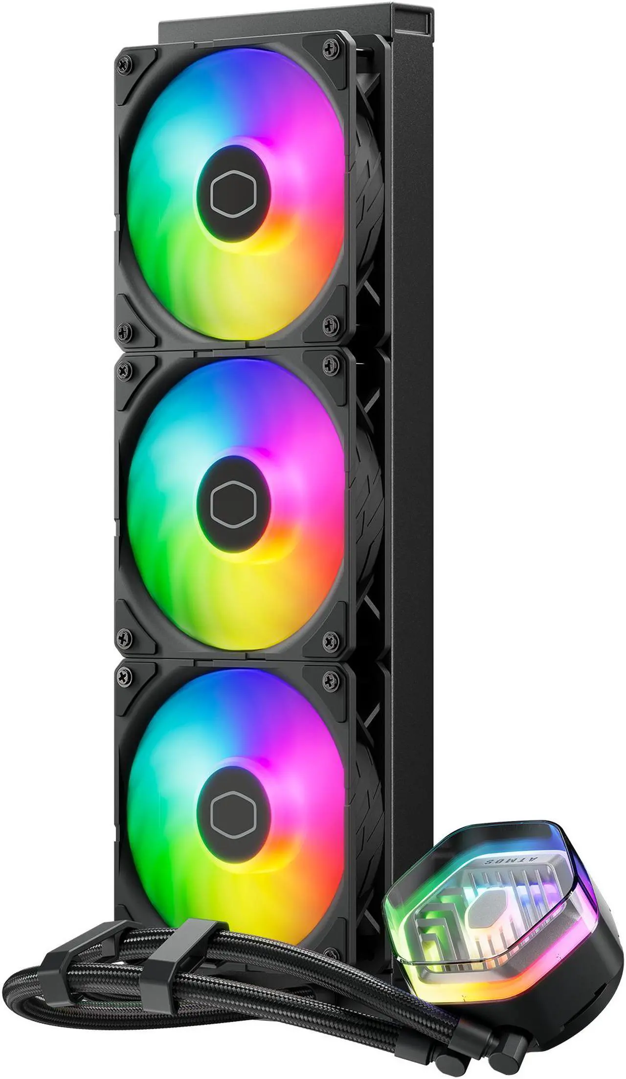 Cooler Master MasterLiquid 360 Atmos ARGB Close-Loop AIO Liquid Cooler, Customize Pump, Sickleflow Edge PWM Fans, 360mm Radiator, CryoFuze, AMD AM5/AM4, Intel LGA 1851/1700/1200 (MLX-D36M-A25PZ-R1) - Image 5