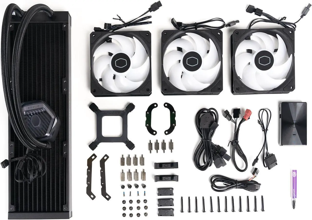 Cooler Master MasterLiquid 360 Atmos ARGB Close-Loop AIO Liquid Cooler, Customize Pump, Sickleflow Edge PWM Fans, 360mm Radiator, CryoFuze, AMD AM5/AM4, Intel LGA 1851/1700/1200 (MLX-D36M-A25PZ-R1) - Image 2